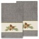 preview thumbnail 17 of 17, Authentic Hotel and Spa 100% Turkish Cotton Pierre 2PC Embellished Bath Towel Set Dark Gray