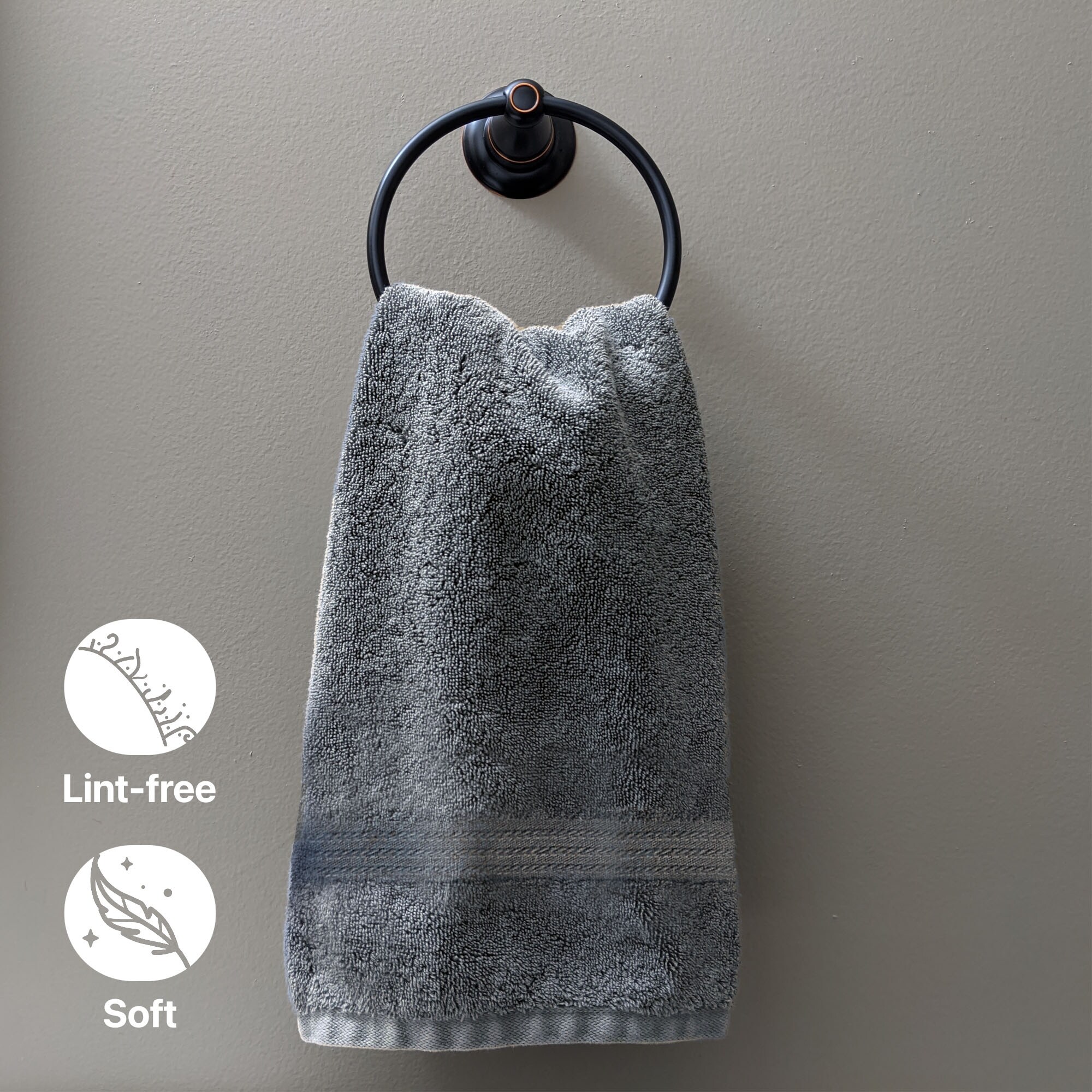 Brizza Flume 6-Piece Cotton Towel Set for Home Bath and Shower-image