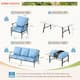 MAISON ARTS 6/7-Piece Patio Conversation Sets, Sofa Set with 2/4 x Single Chairs, 1 x 3-seater Sofa and Coffee Table/Ottomans