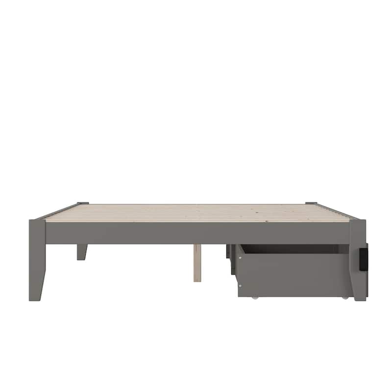 AFI Colorado Platform Bed with Storage and Charging Station