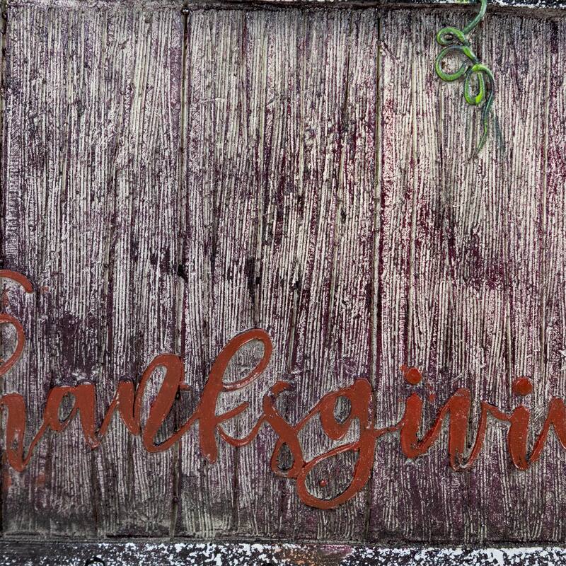 Happy Thanksgiving Turkey and Pumpkins Box Figure - 20.25"