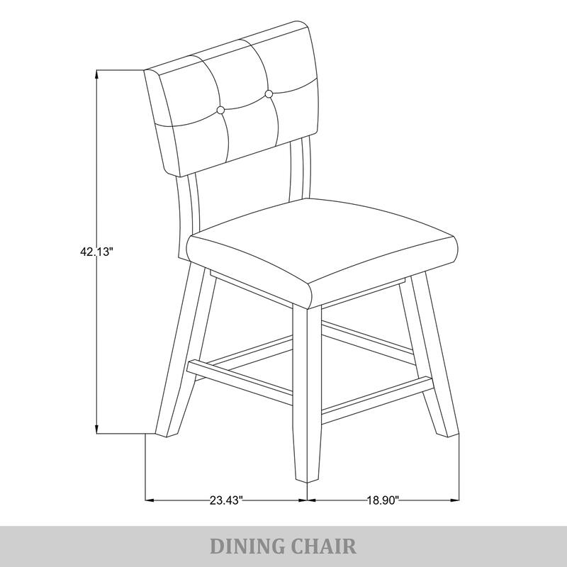 CraftPorch Modern Swivel Counter Chair with Round Table