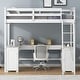 preview thumbnail 19 of 28, Twin Size Wood Loft Bed with Desk, Drawers and Storage Shelves