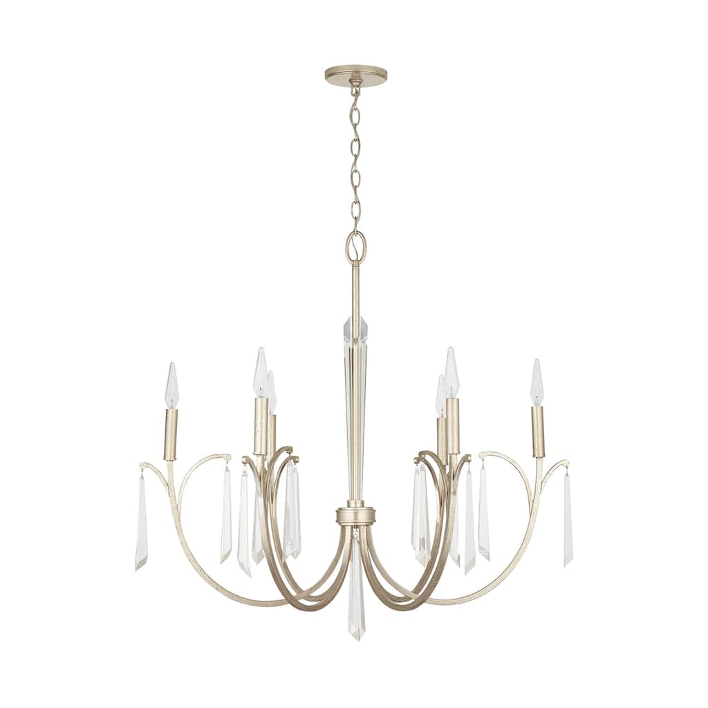 Gwyneth 6-light Winter Gold Chandelier