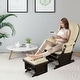 preview thumbnail 25 of 25, Wood Baby Glider and Ottoman Cushion Set with Padded Armrests for Nursing - 29.5" x 26" x 40"