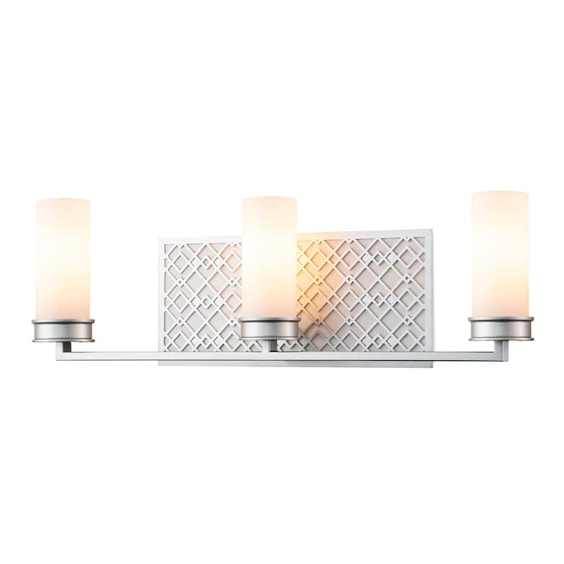 Ziggy 3 Lt Bath Bar in Laquered Silver - 24 x 4.5 x 7.5