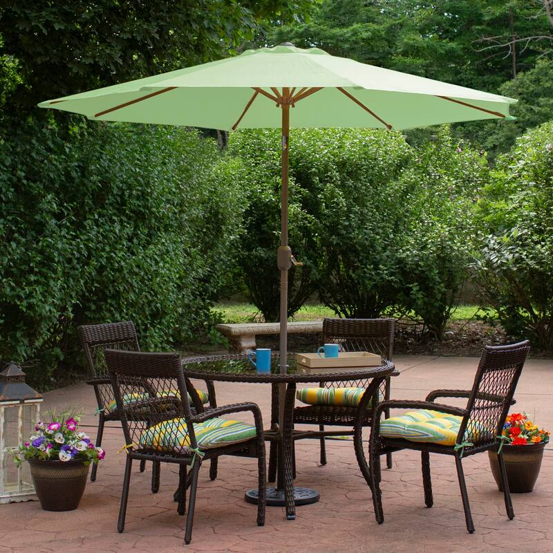 9ft Outdoor Patio Market Umbrella with Hand Crank and Tilt