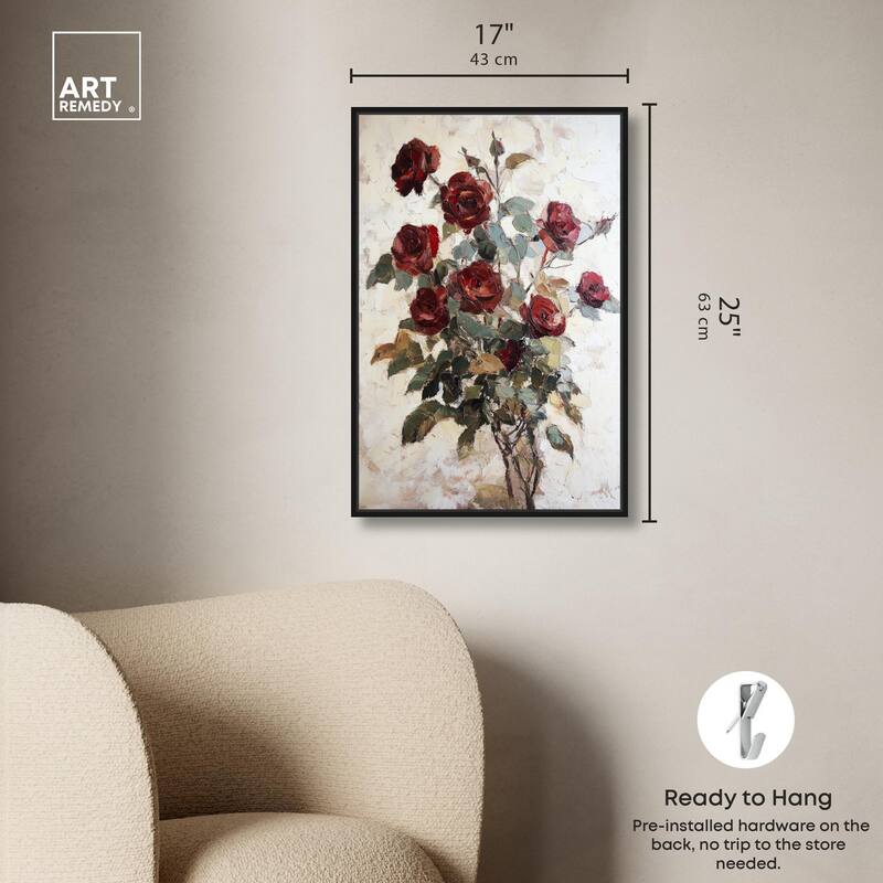 Velvet Vermilion II Canvas by Art Remedy