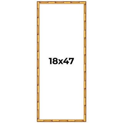 18x47 Frame Gold Bamboo Picture Frame Modern Photo Frame Includes UV Acrylic Shatter Guard Front Acid Free Foam Backing Board