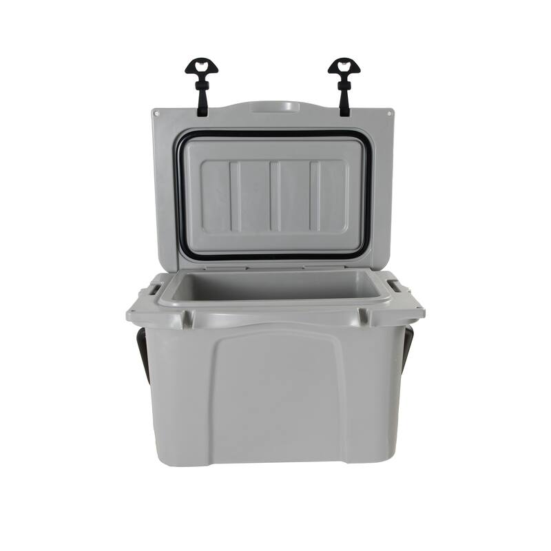 25QT Portable Cooler, Insulated Hard Cooler with Bottle Opener, Cup Holder, Forming Ruler, Travel, Beach, Camping, Fishing