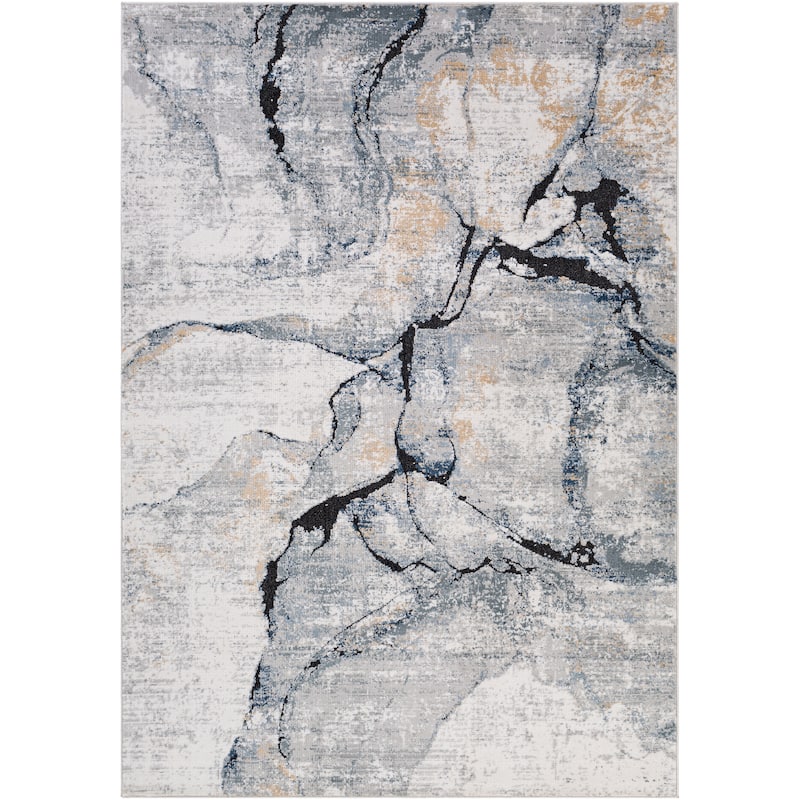 Livabliss Isla Modern Marbled Area Rug