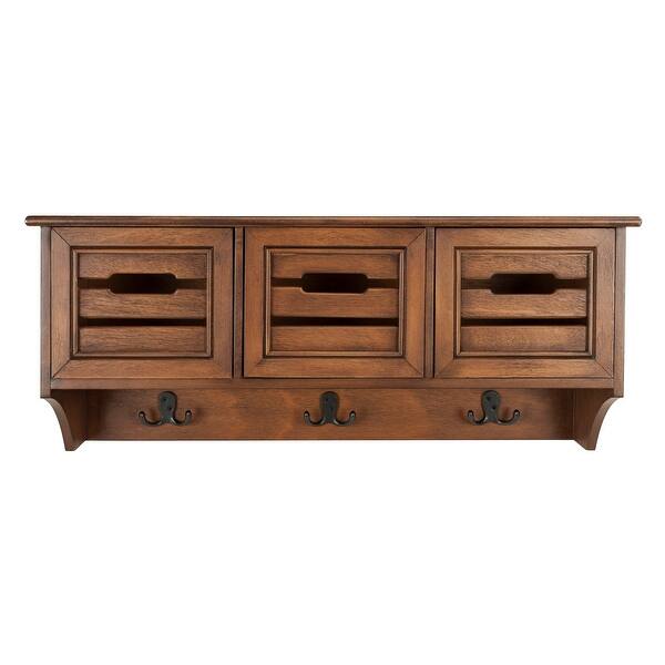 Safavieh Leon Hanging 3 Drawer Wall Rack (Honey) Safavieh Leon Hanging 3 Drawer Wall Rack (Honey)