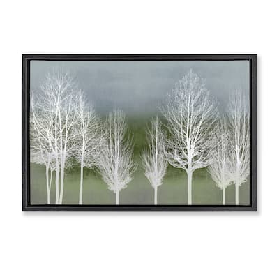 Stupell White Tree Impressions Framed Floater Canvas Wall Art Design By Kate Bennett