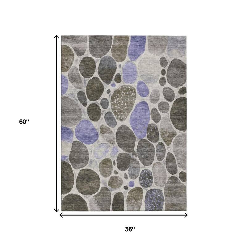 HomeRoots Geometric Transitional Rectangle Outdoor Rug