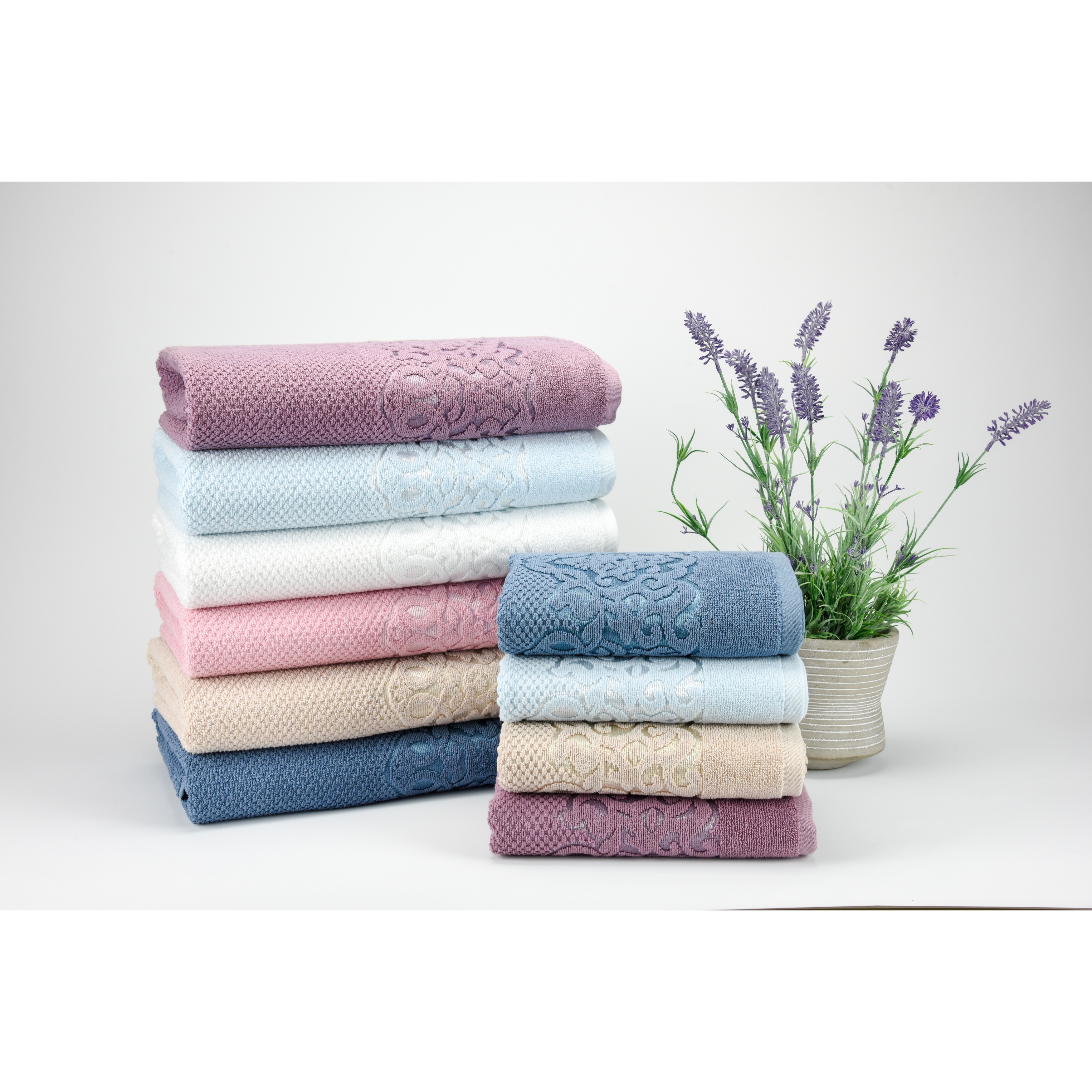 Eastn Blue Galata Turkish Cotton Bath Towels 2-Pack-image