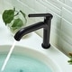 preview thumbnail 25 of 39, 9-12" H Solid Brass Single Handle Bathroom Sink Faucet Matte Black