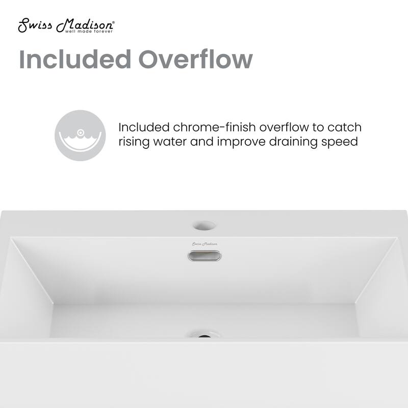 Swiss Madison SM-CS0201 Concorde 23-5/8" Rectangular Ceramic Console