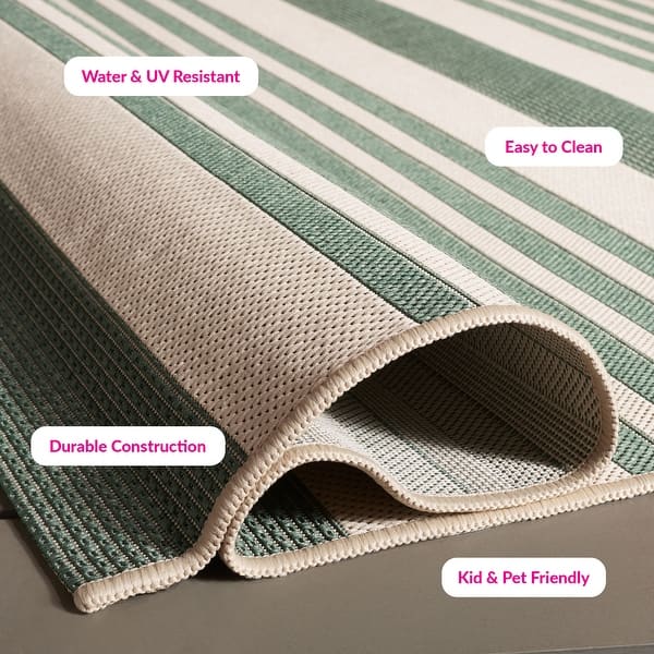 dimension image slide 2 of 6, SAFAVIEH Courtyard Charmaine Indoor/ Outdoor Waterproof Area Rug