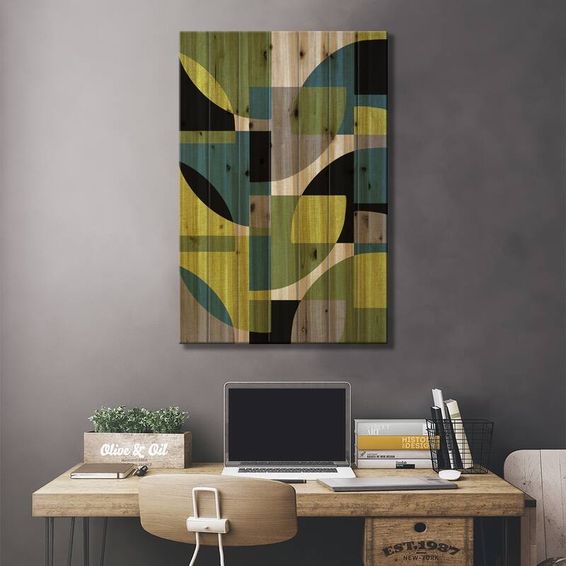 Fragments IV Print On Wood by Susana Paz - Multi-Color