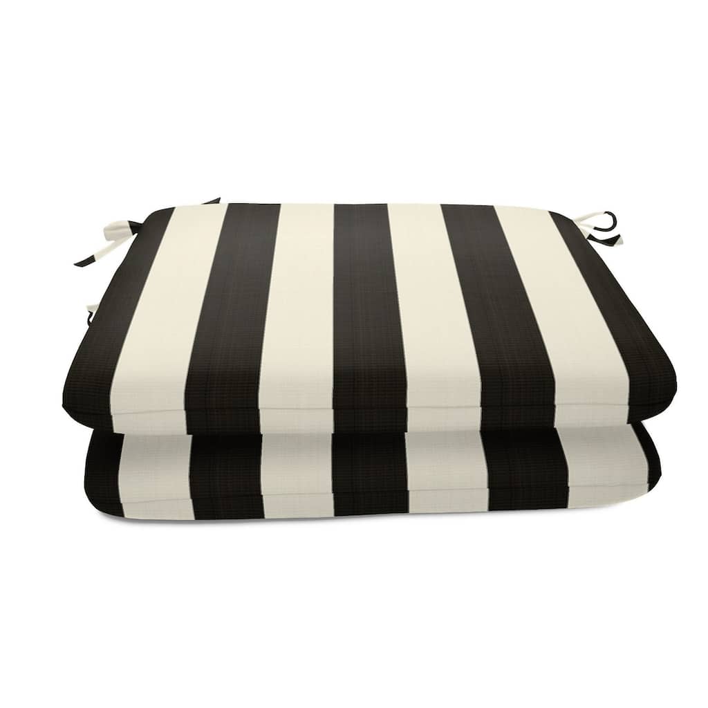 20 inch square Sunbrella stripe seat pad (2 pack)