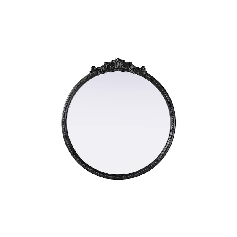 Isabeau Vintage Round Resin Mirror - 30"x32" - Vintage Bronze