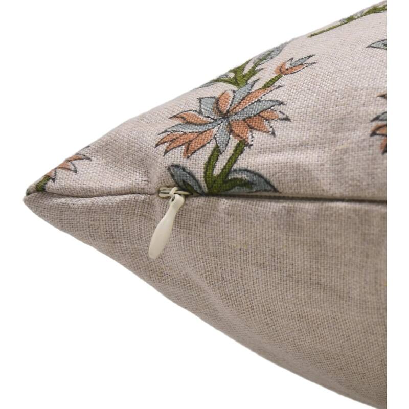 Fabdivine Linen Square Block print pillow Cover