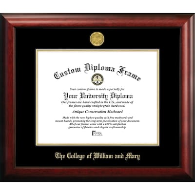 College of William and Mary 13w x 10h Gold Embossed Diploma Frame