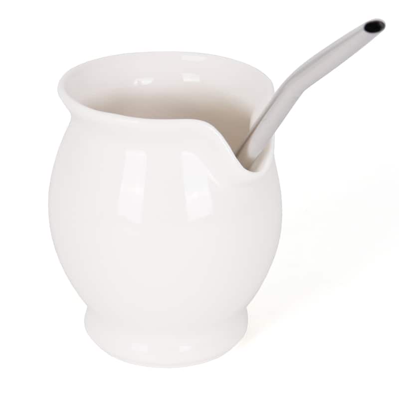 Modern Mate Gourd - White