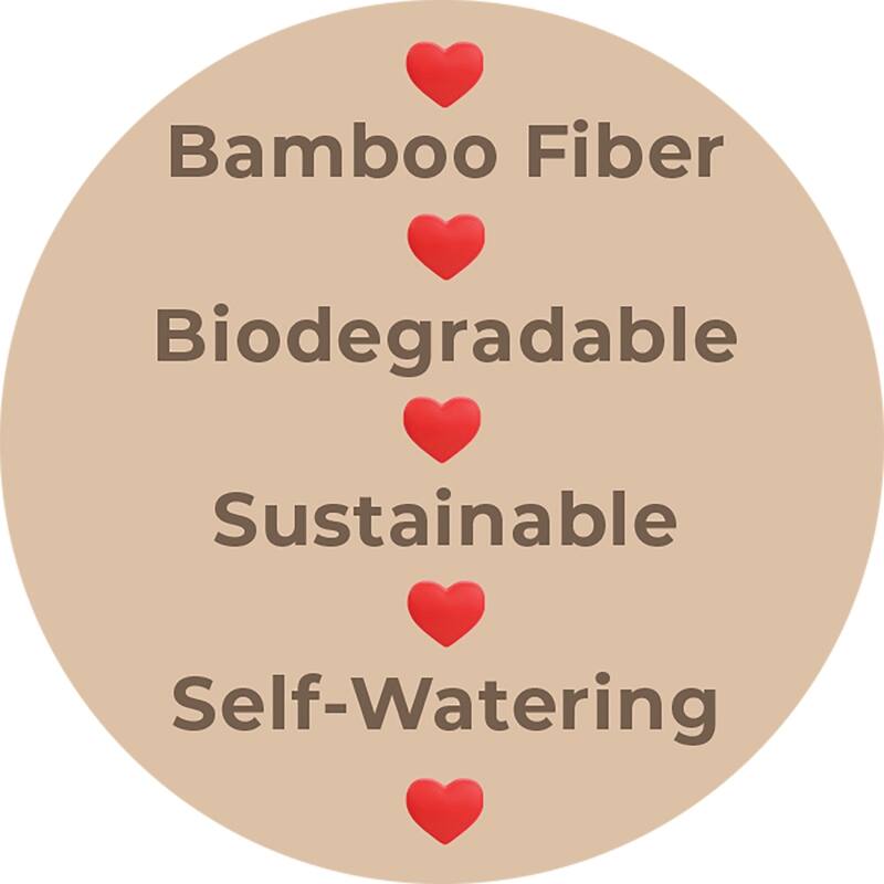 16" Rectangular Indoor/Outdoor Self-Watering Bamboo Planters