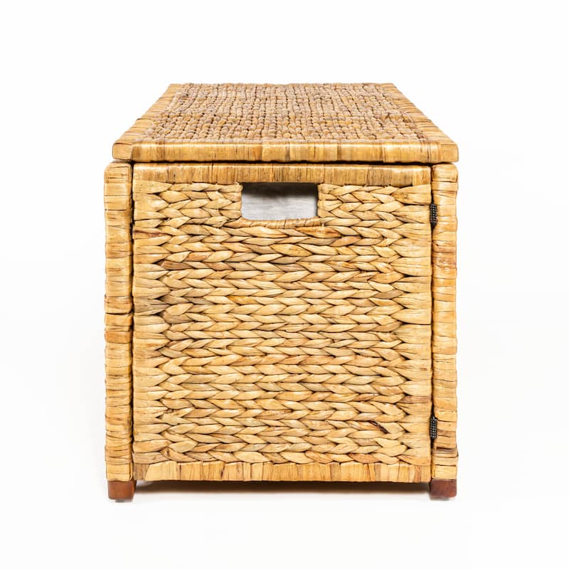 happimess Anada Wicker Weave 30" Storage Trunk, Natural