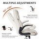 preview thumbnail 3 of 19, Ergonomic High Back Office Chair, Swivel Task Chair with Adjustable Flip-up Armrest, PU Leather Computer Desk Chairs with Wheels