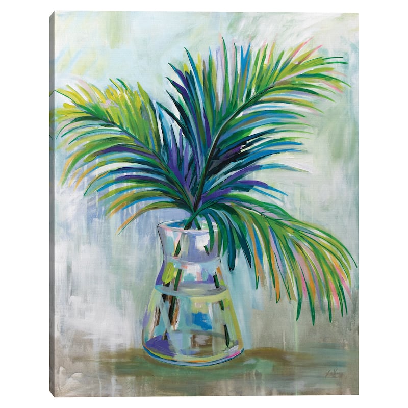 Palm Leaves I by Jeanette Vertentes Canvas Art Print