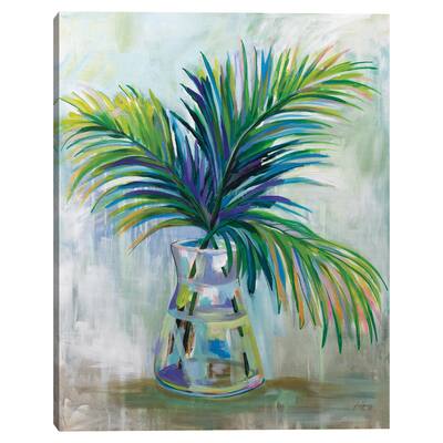Palm Leaves I by Jeanette Vertentes Canvas Art Print