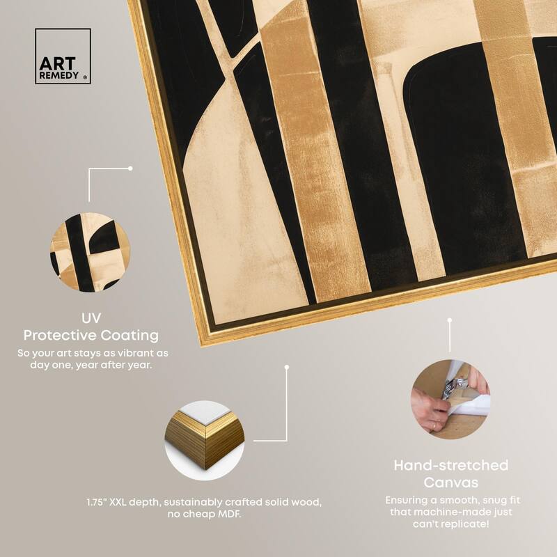 Noir and Gold I Canvas by Art Remedy