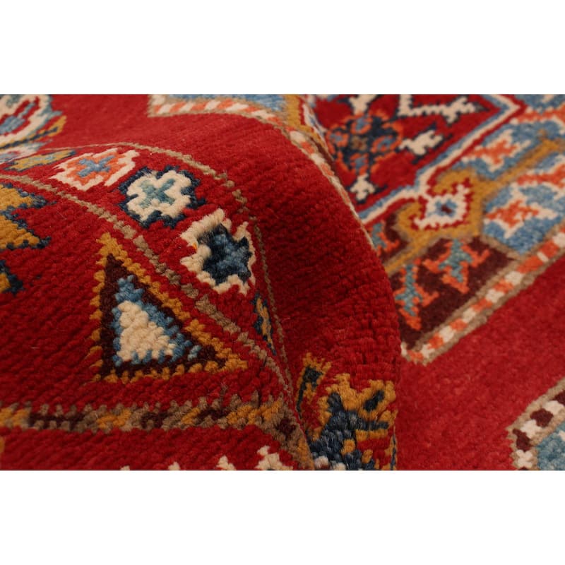 ECARPETGALLERY Hand-knotted Uzbek Ghazni Red Wool Rug - 2'7 x 5'11