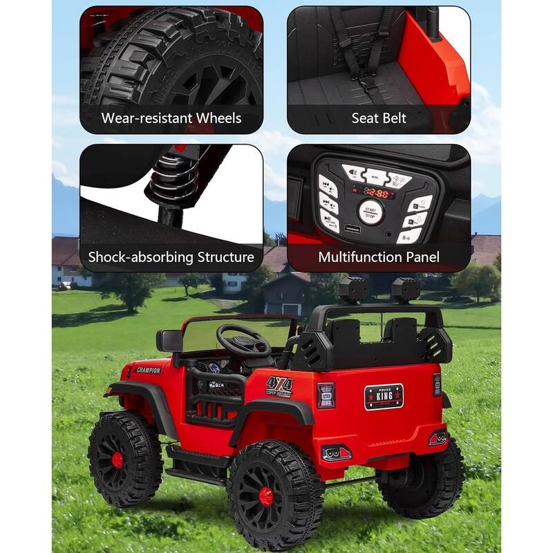 2 Seater Ride On Jeep Car Toy Vehicle for Kids Best Gifts