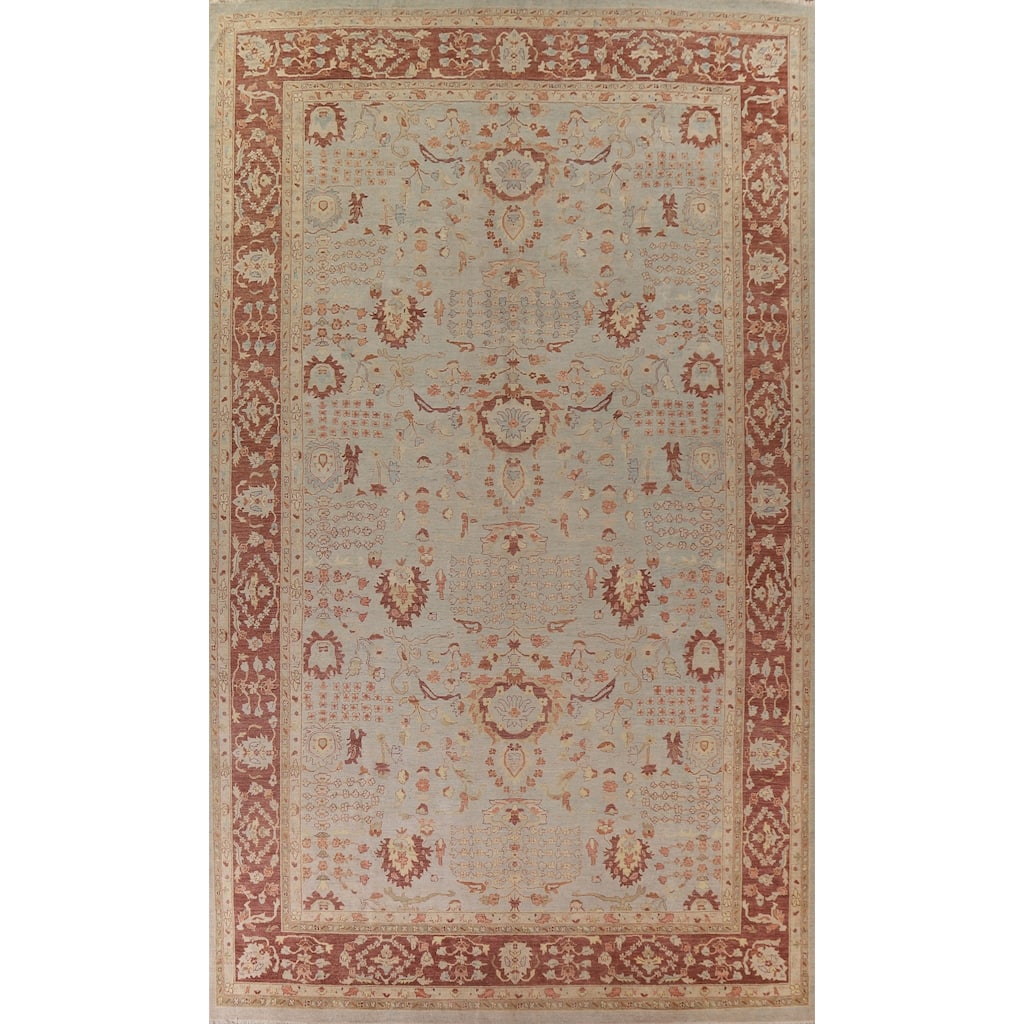 Vegetable Dye Heriz Serapi Oriental Large Rug Hand-knotted Wool Carpet - 12'0"x 17'6"