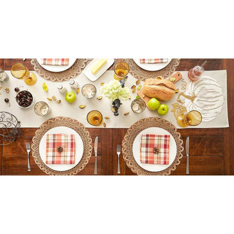 DII Embroidered Table Runner 14x70