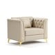 preview thumbnail 19 of 36, GDFStudio - Multi-Size Faux Leather 6-Seat Chesterfield Modular Sofa Set with Metal Trim & 6 Pillows