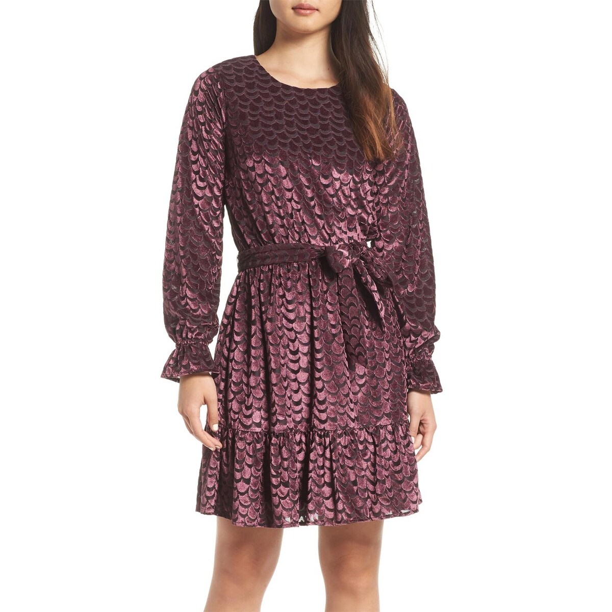 michael kors heart print flounce dress