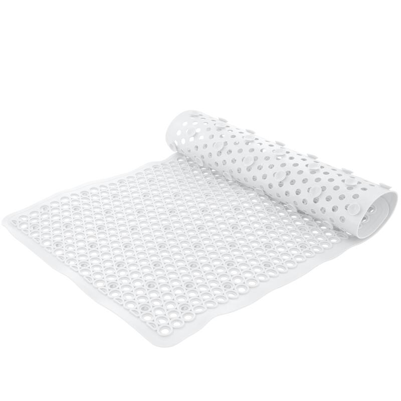 Bath Bliss Self-Draining Bath Mat - 28.25" x 16.14" x 0.2" - White