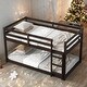 preview thumbnail 1 of 16, Espresso Solid Rubber Wooden Twin over Twin Loft Bed with Ladder for Home Espresso