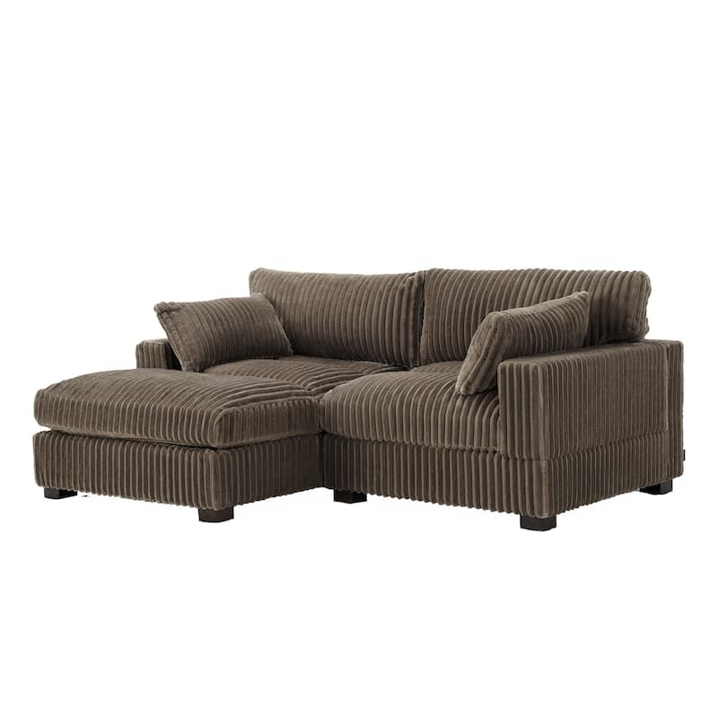 Oversized Plush Modular Sectional Sofa Set L Shaped Couch