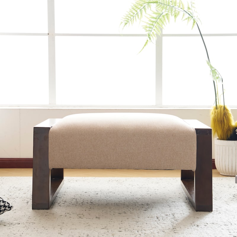 Christopher Knight Home - Harper Modern Beige Upholstered Ottoman for Compact Versatility - Beige
