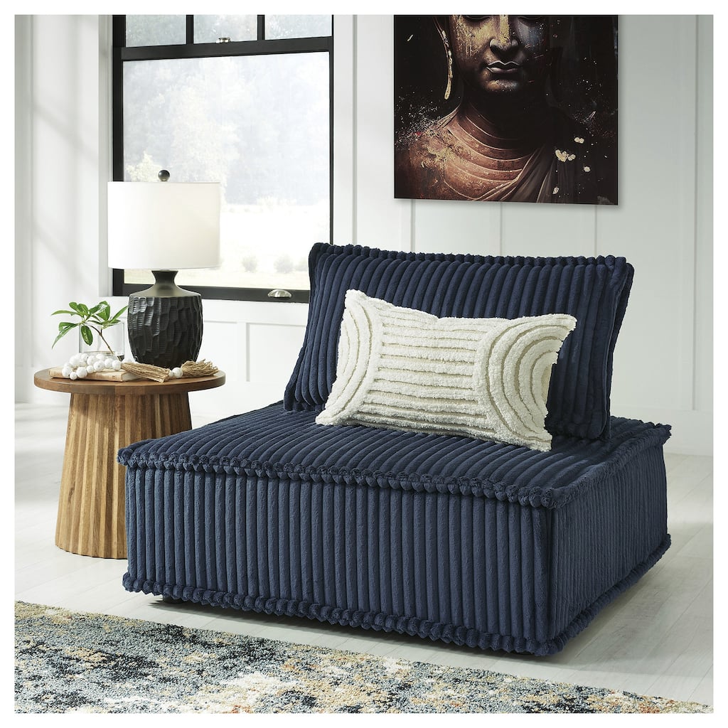 Signature Design by Ashley Bales Blue Accent Chair - 39"W x 39"D x 28"H