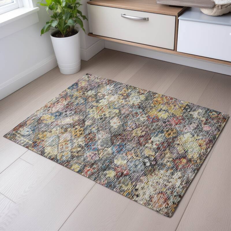 Premium Washable Super Soft Traditional Tribal Mayfield Rug - Gold - 1'8" x 2'6"