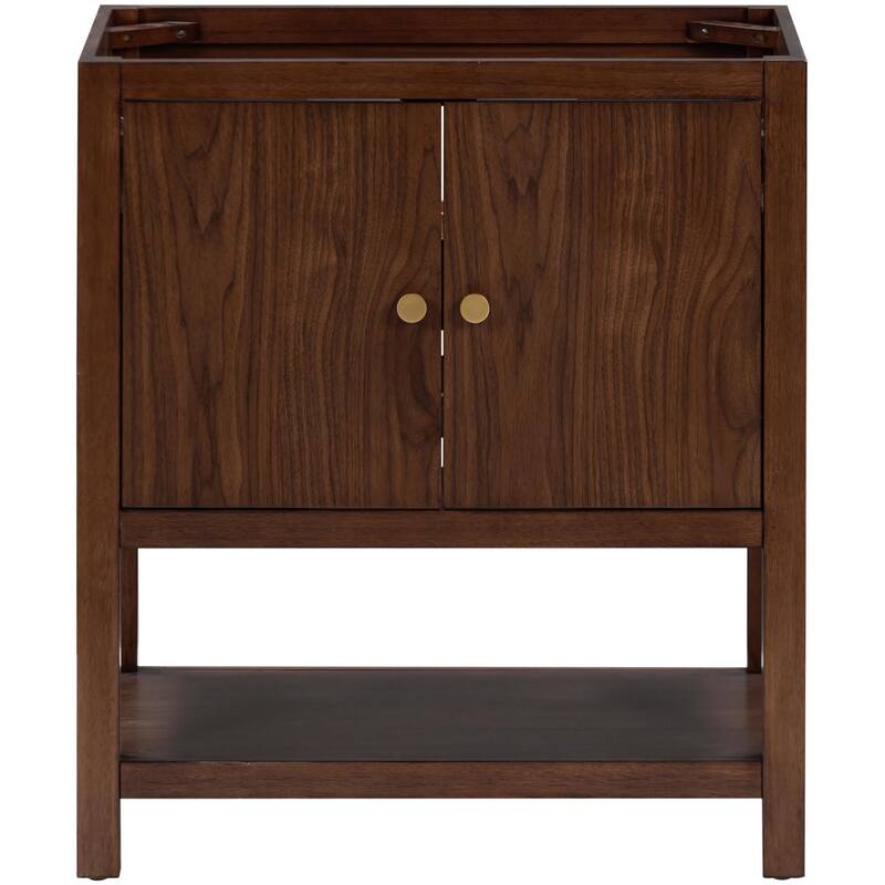 Avanity ZOE-V30 Zoe 30" Single Free Standing Vanity Cabinet Only - Walnut - Wood Finish