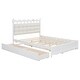preview thumbnail 9 of 15, Chic Wooden Platform Bed with Dual Drawers and USB Ports for Optimal Functionality