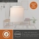 preview thumbnail 4 of 6, Burnaby 1-light Gold Mid-century White Linen Modern Flush Wall Sconce - 7-in W x 9.25-in H x 5.75-in D