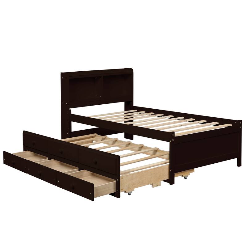 WW Twin Bed with Bookcase